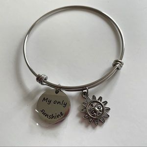 Inspirational Adjustable Charm Bracelet Sunshine Theme